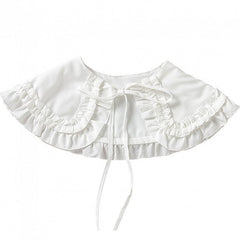 White Lace Trim Detachable Collar