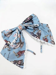 Bunny and Poker Print Bow Lolita Bow KC