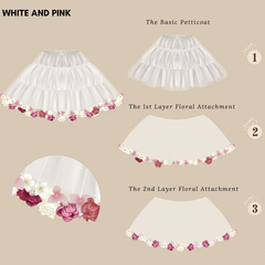 White&White- Harvest Spring 35cm/45cm Length Floral Petticoat