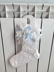 Yellow/Pink/Blue/Black Beaded Bowknot Lace Trim Polka-dot Pattern Ankle Socks