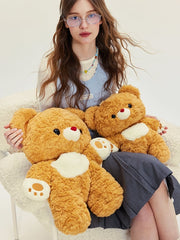 Yellow Bear Plush Backpack Detachable Shoulder Straps Middle/Large Size