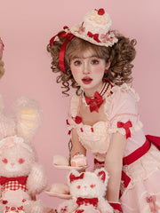 Yellow / Pink / Blue / Mint Green Sweet Lolita Cake Mini Hat