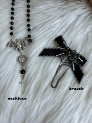 Black and Gray Fake Two-piece Design Bolero Top Dark Gothic Lolita Striped Dress