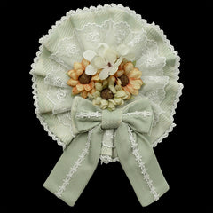 Yellow / Blue / Green Floral Hairclip