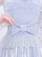 Romantic Purple Lace Bowknot Brooch