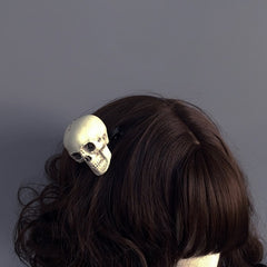 Red Rose Hairclip/Skeleton Hairclip