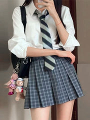 White Preppy Style Shirt