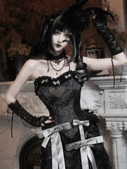 Victorian-Inspired Black Heart Corset – 16-Bone Silhouette Shaper