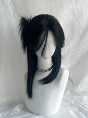 Ouji Style Black 50CM Straight Wig with Curtain Bangs