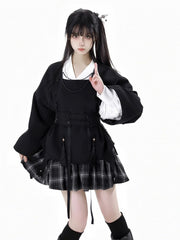 White Shirt Collar/Notched Collar Cheongsam Style Loose Shirt