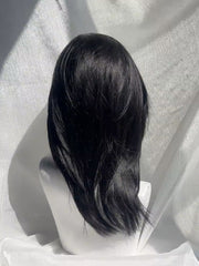Ouji Style Black 50CM Straight Wig with Curtain Bangs
