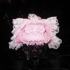 Two-colored Striped Rabbit Ear Punk Lolita Headpiece