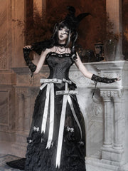 Gray Detachable Bows Accessory