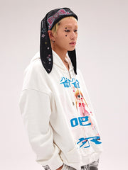 Y2K Bunny Ear Design Rhinestone Bow Black Hat