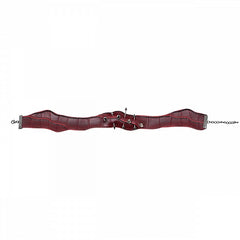 Punk Rivet Decorated PU Red Choker