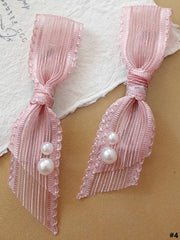 Clearance - Sweet Lolita Pink Butterfly Bow Hairclips