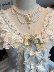 Clearance - White Beaded Necklace