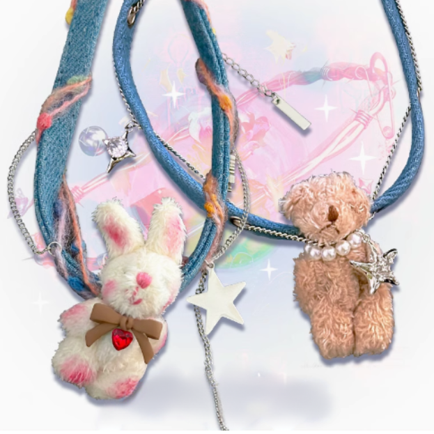 Y2K Bear/Bunny Decorated Choker 4 Options