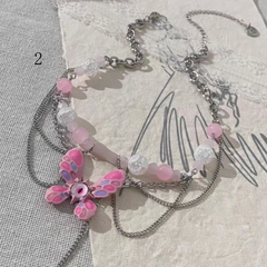 Y2K Cat Eye Design Butterfly Choker/Bracelet