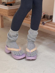 Slouchy Calf-Length Toe-Separated Socks
