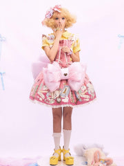 Best Seller Light Pink Cute Big Bow Backpack 3 Size Options