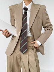 Clearance - Size M for Bust 100cm Ouji Lolita White Unisex Long-Sleeve Pointed Flat Collar Shirt with Button Front & Cuffs