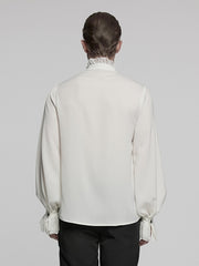 White Men's Sharp Teeth Segmentation Shirt