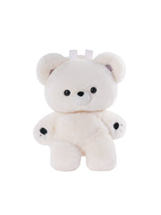 White 35cm/50cm Plush Teddy Backpack Detachable Shoulder Straps