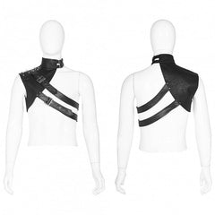 Black Punk Men's One-Arm Shoulder Armor