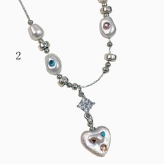 Y2K Colorful Rhinestone and Beaded Decorated Necklace 5 Options