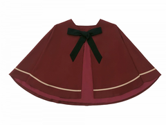 JK Uniform Red Cape with Self-tie Straps