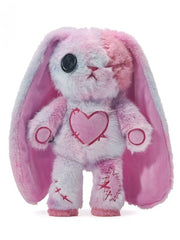 Pink Guro Kawaii Plush Bunny Doll with A Canvas Bag