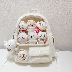 White Plush Ita Backpack