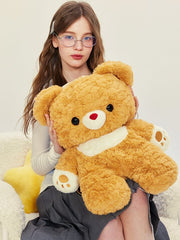Yellow Bear Plush Backpack Detachable Shoulder Straps Middle/Large Size