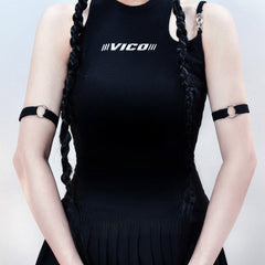 Y2K Black Buckle Armlet