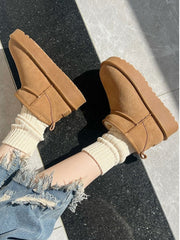 Winter Thickened Beige Cotton Socks