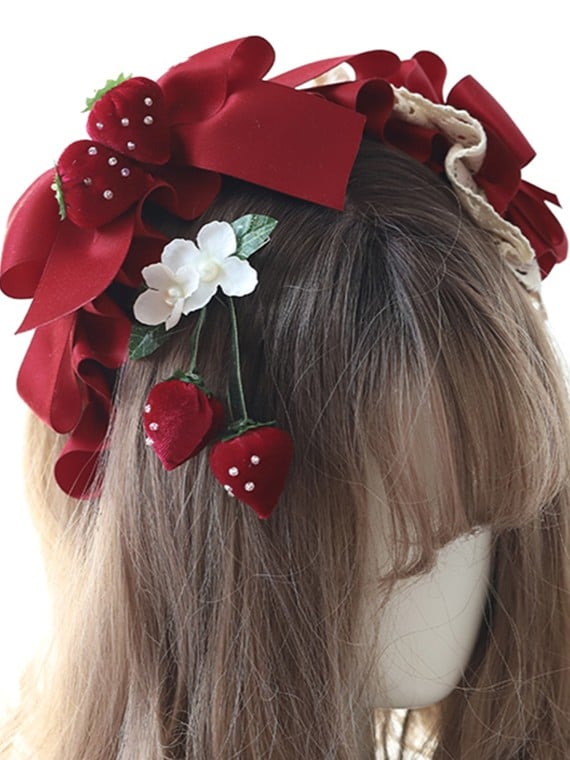 Sweet Lolita Strawberry Bowknot KC