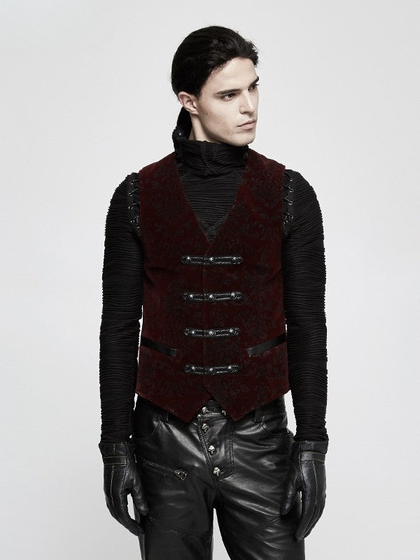 Red Men's Gothic Vest
