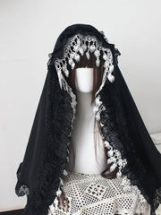 Black / White Nun Lolita Head Veil