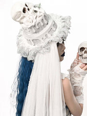 White Gothic Corpse Bride Cake-shaped Hat