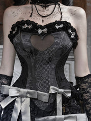 Victorian-Inspired Black Heart Corset – 16-Bone Silhouette Shaper