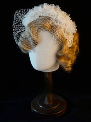 Handmade Veil Flower Decorated White KC