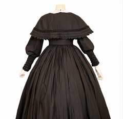 Black Bishop Sleeves Vintage Southern Belles Dress and Shawl Set