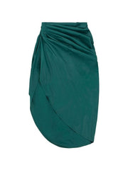 Emerald Side Thigh-high Slit Skirt