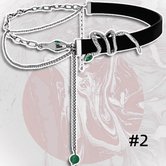 Star/Snake PU Chain Rhinestone Necklace