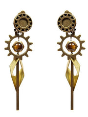 Steampunk Gear Design Earrings