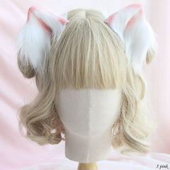 Handmade Faux Fur Tabby Cat Orange Cat Ears Hairclip