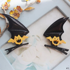 Halloween Bat Wings Pumpkin Imp Gothic Lolita Hairclips