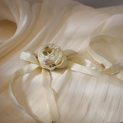 Light Yellow Rosette Choker