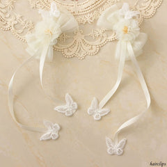 Miss Fulla Milk White Lace Butterfly Necklace/Hairclip/Hairband/KC/Train/Gloves